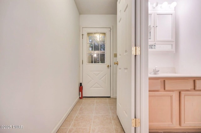 102 Eagle Rock Rd, Lackawaxen, PA 18435 - hall featuring light tile patterned flooring and baseboards