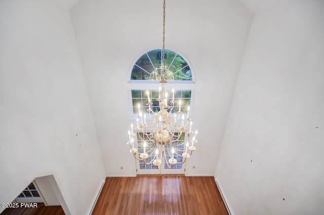 102 Eagle Rock Rd, Lackawaxen, PA 18435 - detailed view of a chandelier and wood finished floors