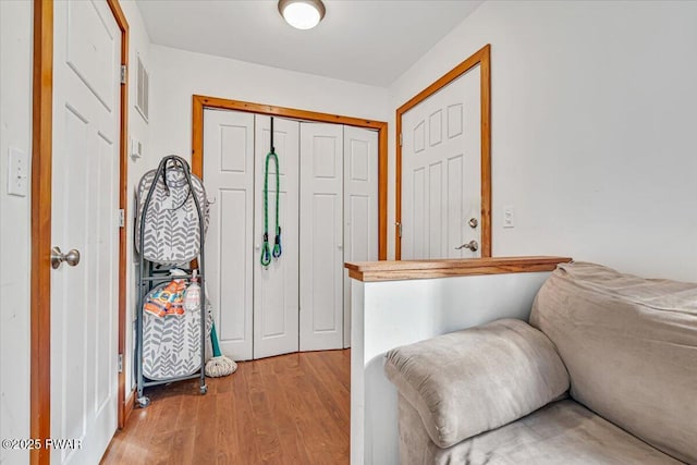 entrance foyer with hardwood / wood-style flooring