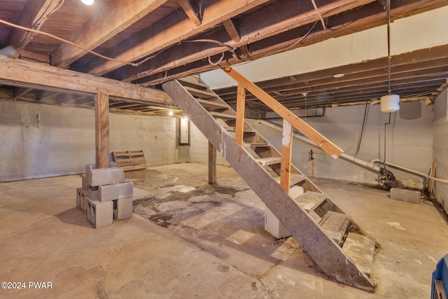 view of basement