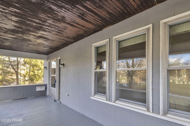 wooden deck featuring a porch