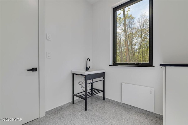 517 Maple Ridge Dr, Lords Valley, PA 18428 - unfurnished room with speckle patterned floor and baseboards