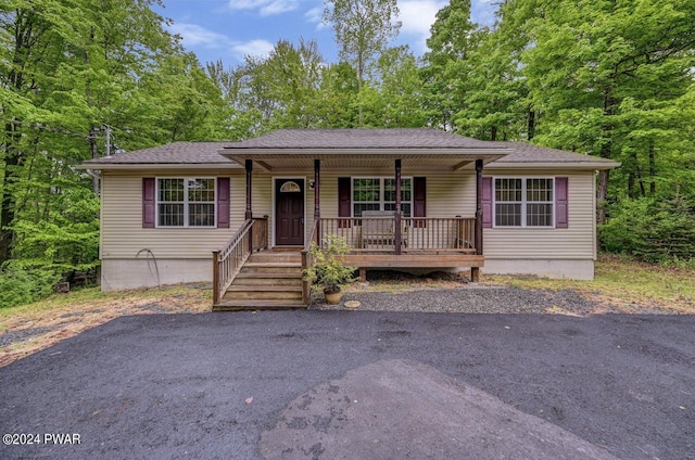 view of front of home with a porch