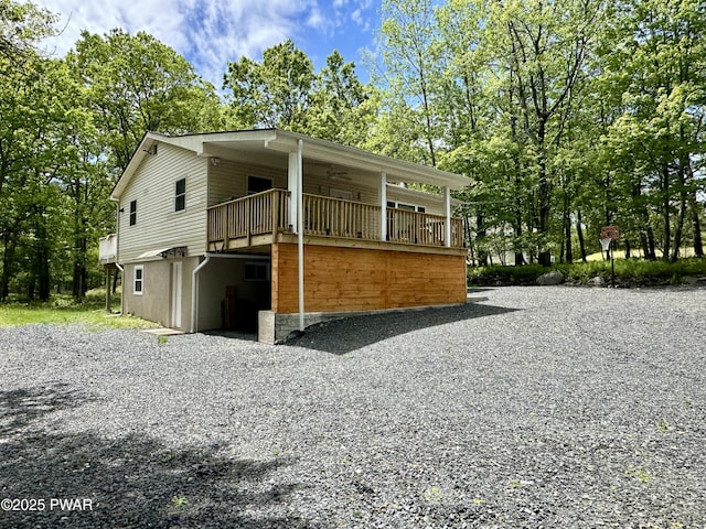 439 Gold Finch Rd, Bushkill, PA 18324 - view of home's exterior with gravel driveway