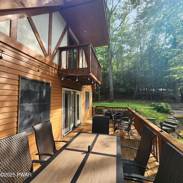101 Deer Run, Greentown, PA 18451 - wooden deck with outdoor dining space
