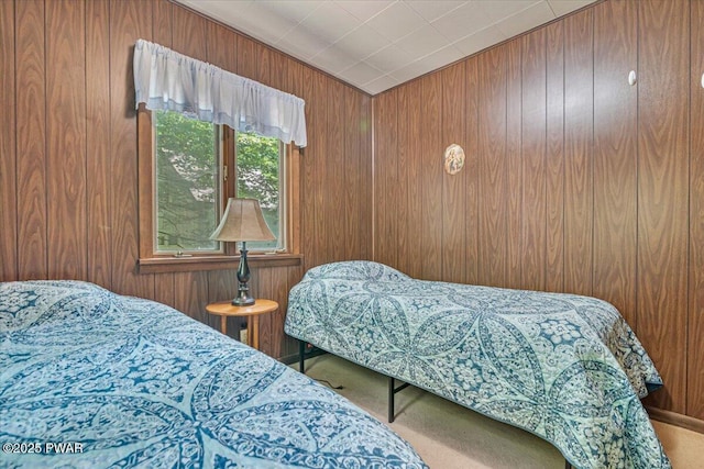 1474 Lakeland Dr, Lake Ariel, PA 18436 - carpeted bedroom featuring wood walls