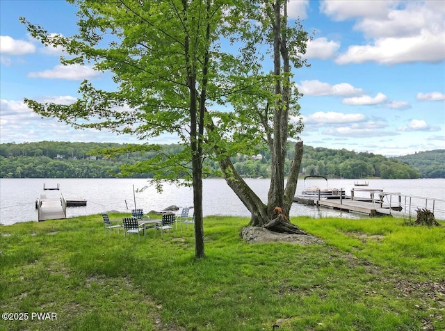 1474 Lakeland Dr, Lake Ariel, PA 18436 - dock featuring a water view and a forest view