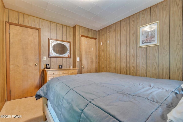 1474 Lakeland Dr, Lake Ariel, PA 18436 - carpeted bedroom with wooden walls