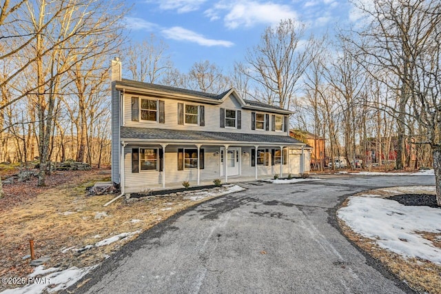 view of front of home with a porch