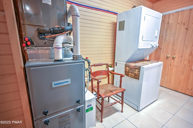 121 Ness Rd, Dingmans Ferry, PA 18328 - utilities with estacked washer and dryer and heating unit