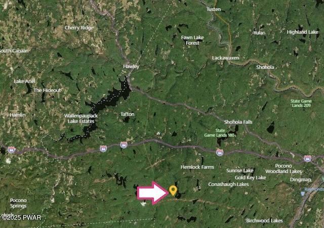 121 Ness Rd, Dingmans Ferry, PA 18328 - aerial view of property's location