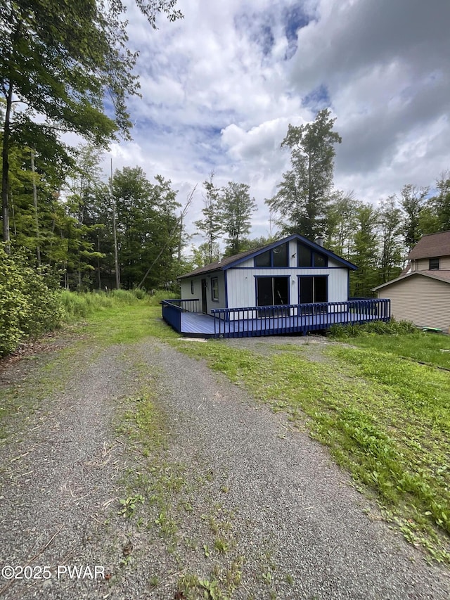 110 Parkwood Dr # 154, Lake Ariel, PA 18436 - bungalow-style house with a wooden deck