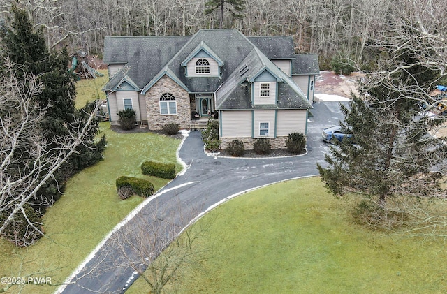 exterior space with a front lawn