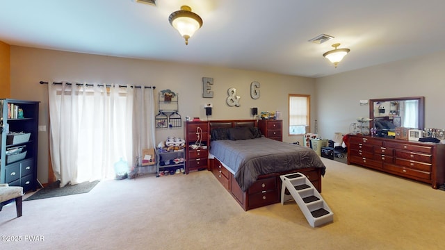 view of carpeted bedroom