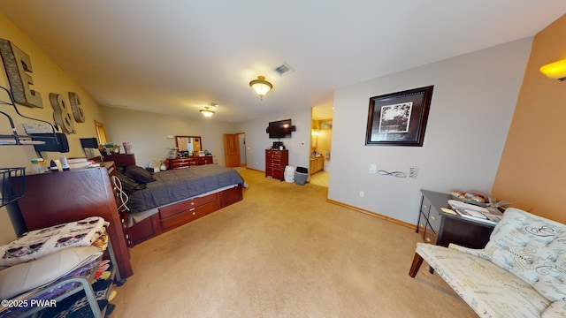 view of carpeted bedroom