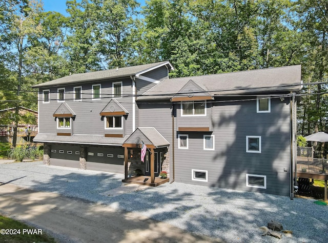 view of front of home featuring a garage