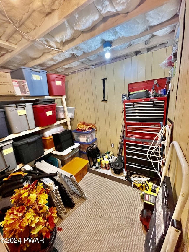 view of storage room