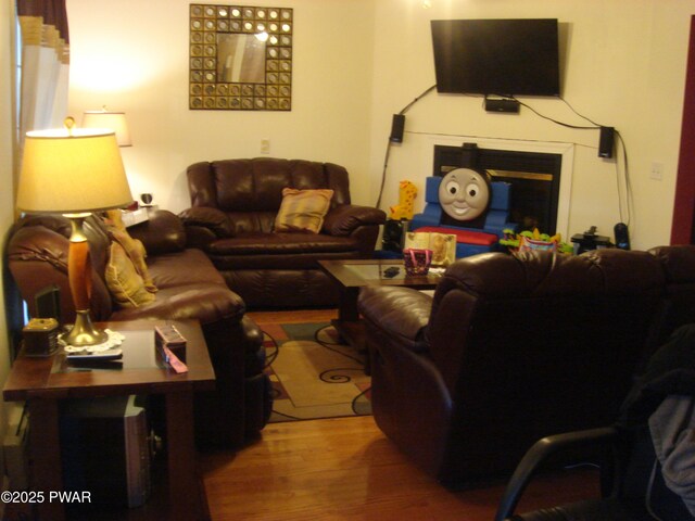 113 Oak Dr, Shohola, PA 18458 - living area featuring wood finished floors