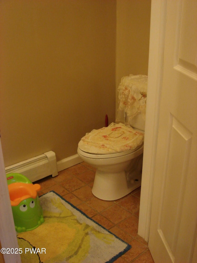 113 Oak Dr, Shohola, PA 18458 - bathroom with tile patterned flooring and baseboard heating
