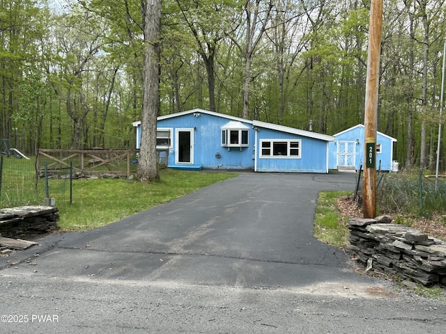201 Oak Hill Rd, Hawley, PA 18428 - view of front of property with a storage unit and an outdoor structure