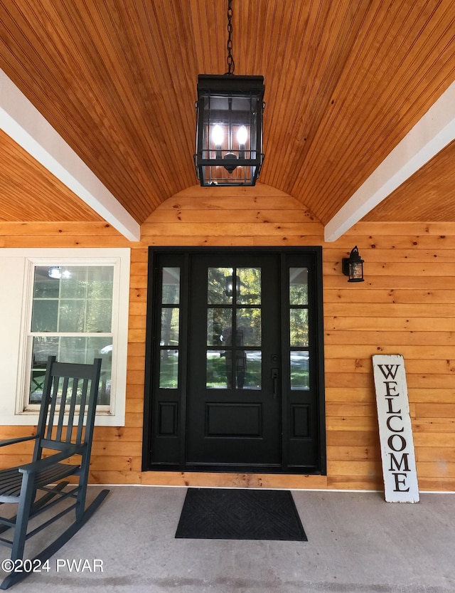 view of doorway to property