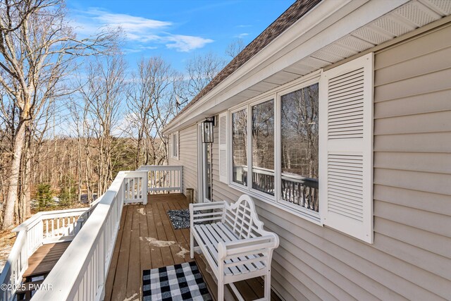 129 Remuda Dr, Lords Valley, PA 18428 - view of wooden deck