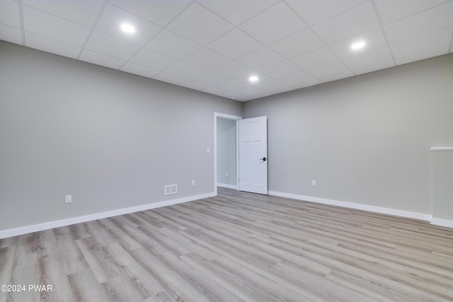 empty room featuring light hardwood / wood-style floors