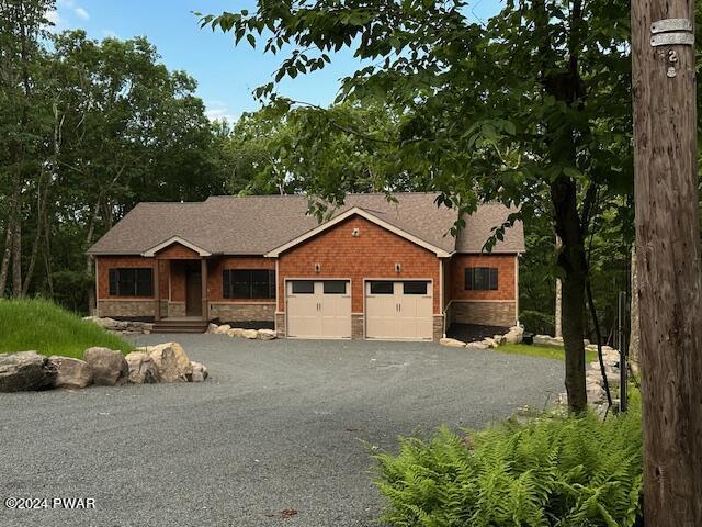 view of front of home featuring a garage