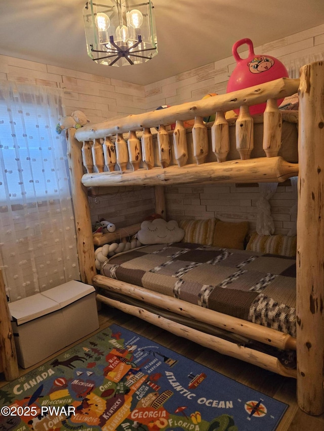 100 Saddlebrook Ln, Lords Valley, PA 18428 - bedroom with a chandelier
