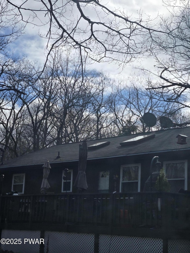 100 Saddlebrook Ln, Lords Valley, PA 18428 - view of property exterior with a wooden deck
