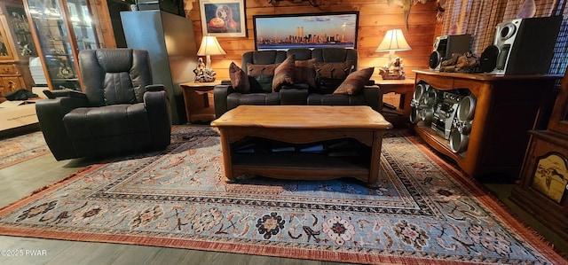145 Father John Dr, Lake Ariel, PA 18436 - living area with wood finished floors and wooden walls