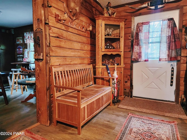 interior space with light hardwood / wood-style flooring