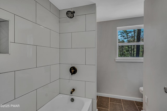 133 Neil Thompson Rd, Lackawaxen, PA 18435 - bathroom featuring baseboards and shower / washtub combination