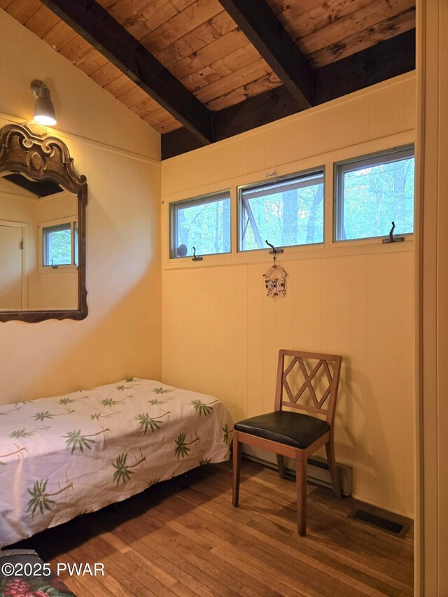 113 Widgeon Ln, Lords Valley, PA 18428 - bedroom featuring wood ceiling and wood finished floors