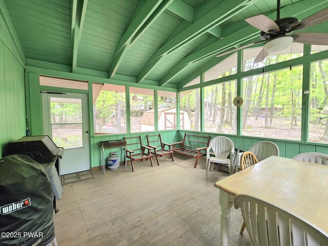 113 Widgeon Ln, Lords Valley, PA 18428 - sunroom / solarium featuring a ceiling fan