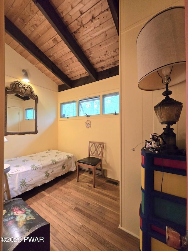 113 Widgeon Ln, Lords Valley, PA 18428 - bedroom featuring wood ceiling and hardwood / wood-style flooring