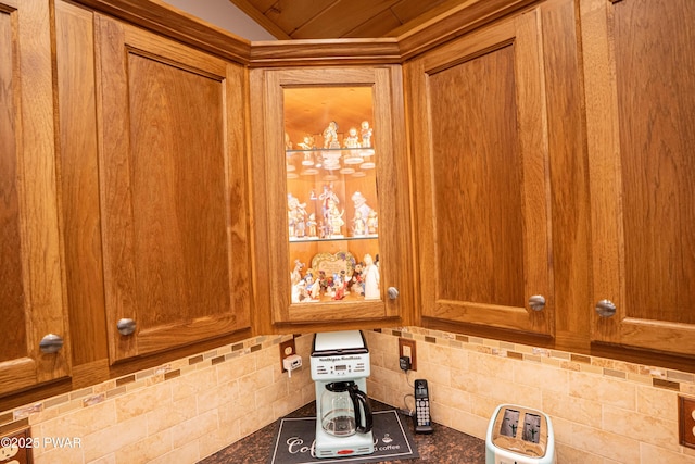 1010 Lotus Ter, Lake Ariel, PA 18436 - kitchen view of dark countertops and brown cabinetry