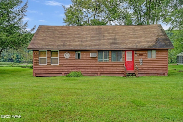 exterior space featuring a lawn