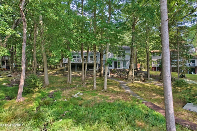 exterior space with a wooden deck