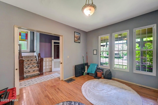 1642 Sanderson Ave, Scranton, PA 18509 - sitting room featuring plenty of natural light, hardwood / wood-style floors, and stairway