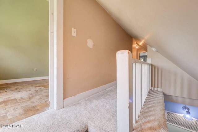 1642 Sanderson Ave, Scranton, PA 18509 - stairway featuring lofted ceiling and baseboards