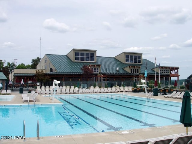 view of pool with a patio