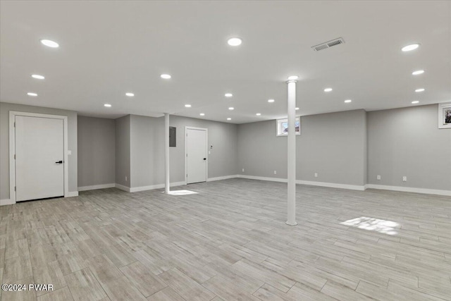 1075 Owego Tpke, Honesdale, PA 18431 - basement featuring light wood-style flooring and recessed lighting