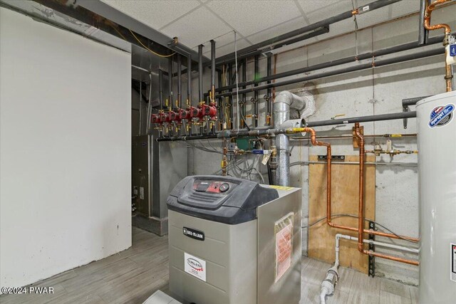 1075 Owego Tpke, Honesdale, PA 18431 - utility room featuring a heating unit and gas water heater