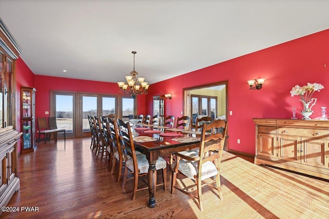 1075 Owego Tpke, Honesdale, PA 18431 - dining room featuring wood finished floors and a chandelier