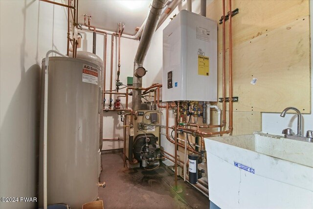 1075 Owego Tpke, Honesdale, PA 18431 - utilities featuring water heater and tankless water heater