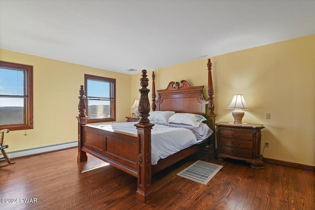 1075 Owego Tpke, Honesdale, PA 18431 - bedroom featuring a baseboard radiator and dark wood-style flooring