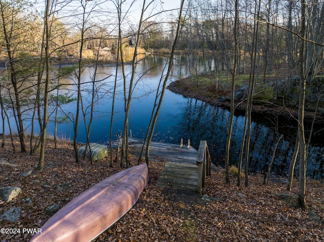 150 N Lake Dr, Dingmans Ferry, PA 18328 - dock area featuring a water view