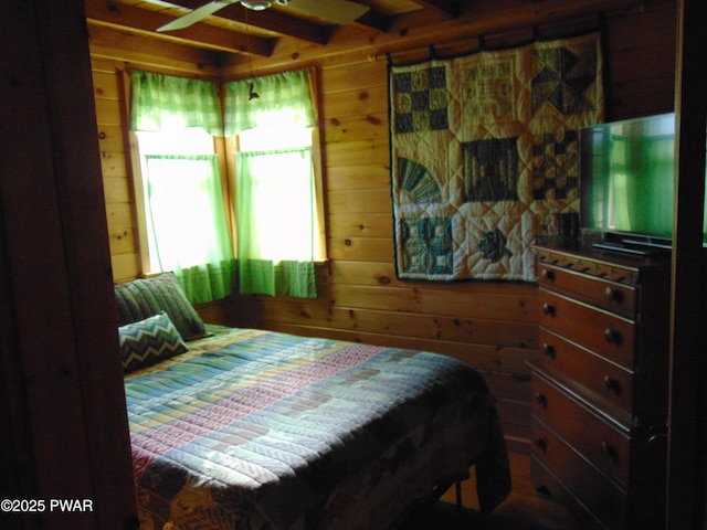 105 Leonard Ln, Paupack, PA 18451 - bedroom featuring wood walls