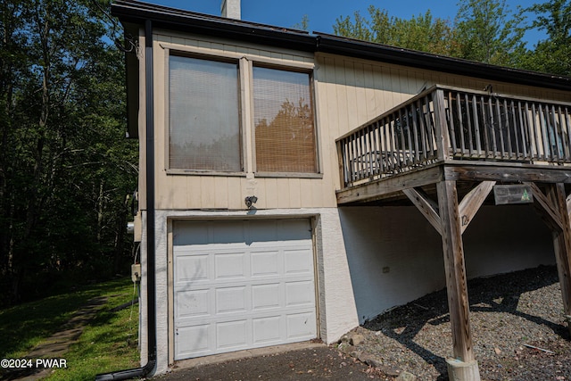 view of home's exterior featuring a garage